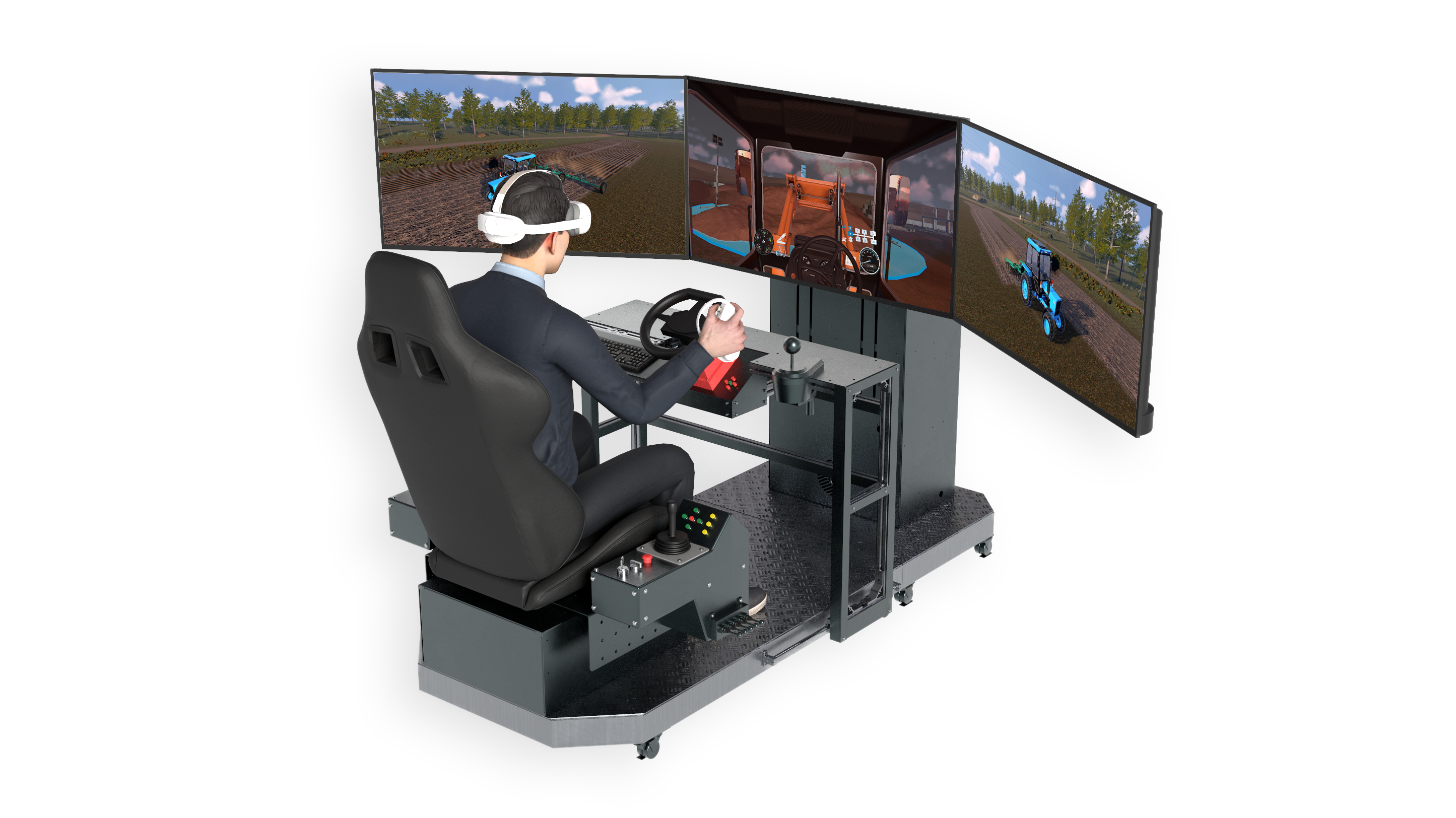 Тренажерный комплекс «Изучение устройства трактора с прицепом и экскаватором и отработка навыков управления» К3