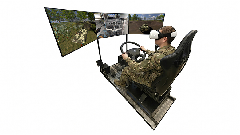 Программно-аппаратный комплекс «Тренажер вождения боевой машины пехоты (БМП)» VR с динамической К4