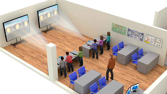 Гибридный лазерно-пневматический интерактивный тир