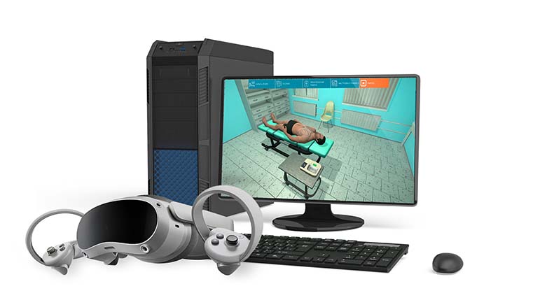 Виртуальный процедурный VR-тренажер «Техника снятия ЭКГ с помощью 12-канального электрокардиографа»