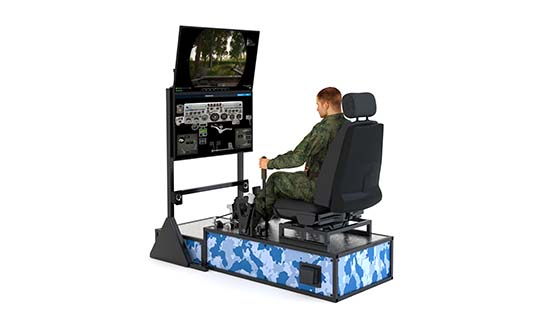 Программно-аппаратный комплекс «Тренажер вождения боевой машины пехоты (БМП)» - Расширенная VR с динамической двухосевой платформой К3
