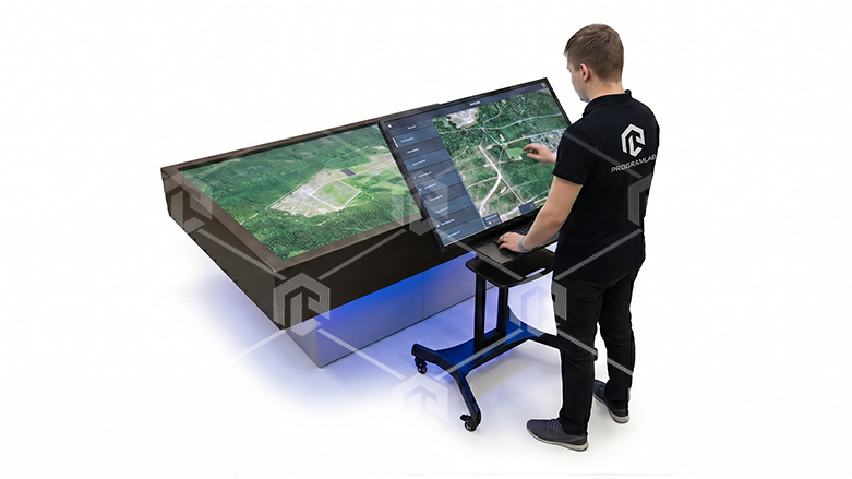 фото Интерактивный макет местности тактического поля (версия 1х75") К2