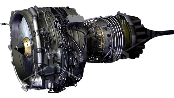 фото Действующий макет "Турбореактивный двигатель SaM146"