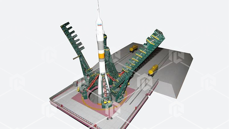 фото Интерактивный действующий макет Стартовой площадки РН СОЮЗ космодрома «Байконур»