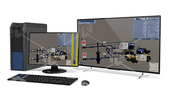 фото Виртуальный учебный комплекс «Тренажер-имитатор технологии освоения скважины компрессором