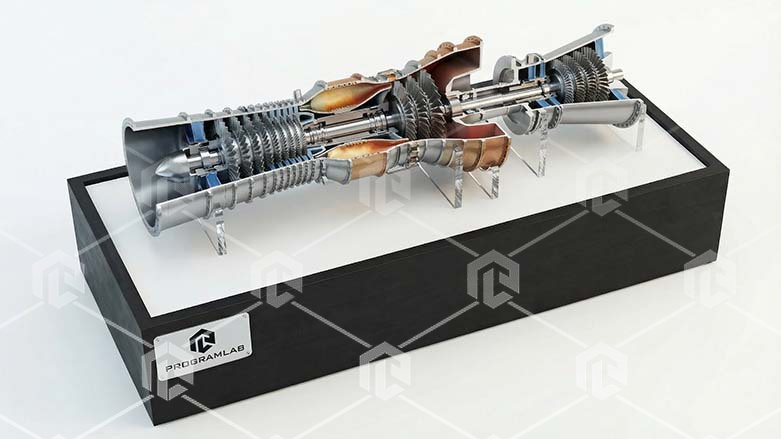 фото Наглядный макет "Разрез газовой турбины ПГУ"