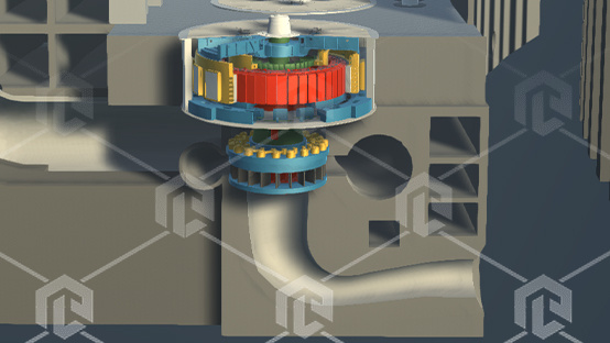 фото Наглядный макет "Разрез гидроагрегата ГЭС"