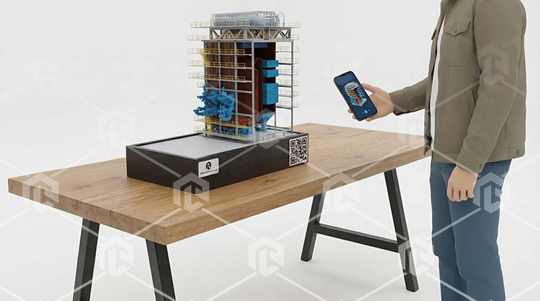 фото Наглядный макет «Разрез газомазутного котла ТЭС»