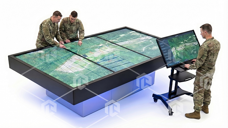 фото Интерактивный макет местности тактического поля (версия 3х75") К1