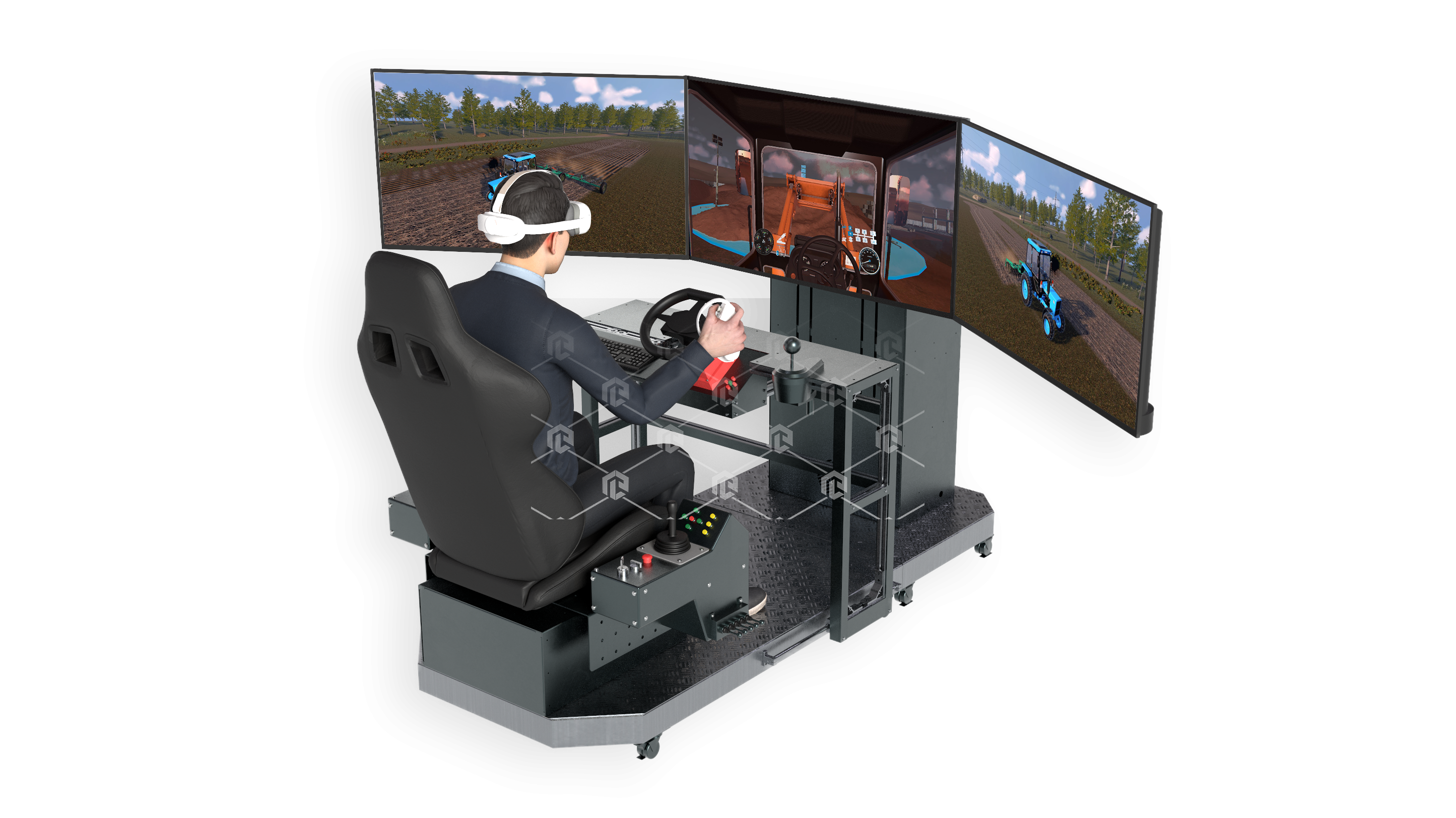 фото Тренажерный комплекс «Изучение устройства трактора с прицепом и экскаватором и отработка навыков управления» К3