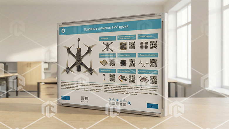 фото Интерактивный стенд-планшет «БАС - Основные элементы FPV-дрона»