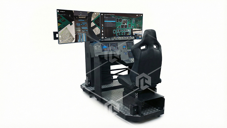фото Программно-аппаратный комплекс «Процедурный авиасимулятор-тренажер пилотирования начального уровня» Комплектация 4 Кабинная компоновка