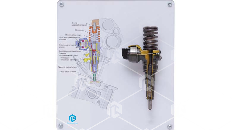 фото Учебный макет "Форсунка двигателя типа Д49 с демонстрационными вырезами"