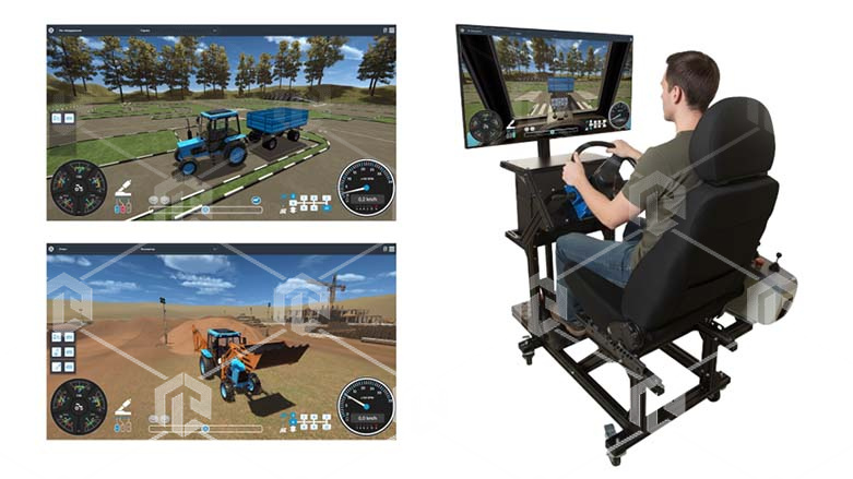 фото Тренажерный комплекс «Изучение устройства трактора с прицепом и экскаватором и отработка навыков управления»