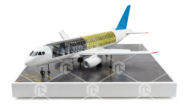 фото Препарированный макет самолета SSJ-100