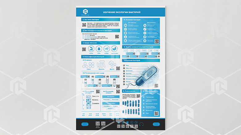 фото Стенд-планшет светодинамический «Изучение экологии бактерий»