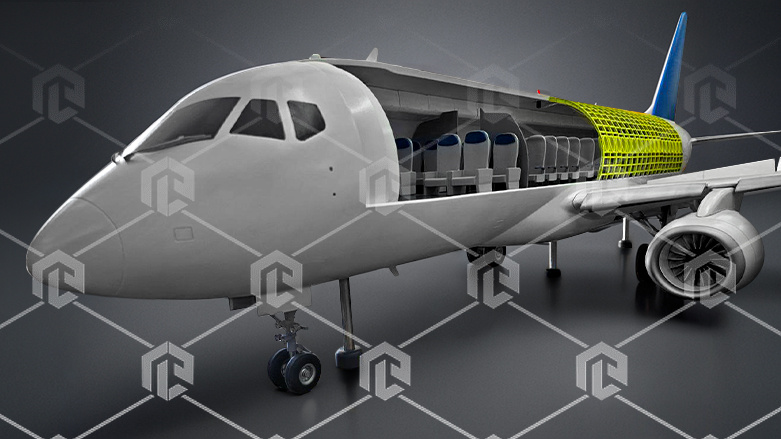 фото Препарированный макет авиационной техники - Sukhoi Superjet 100