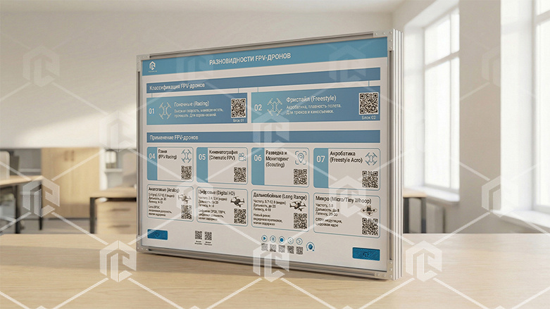 фото Интерактивный стенд-планшет «БАС - Разновидности FPV-дронов»